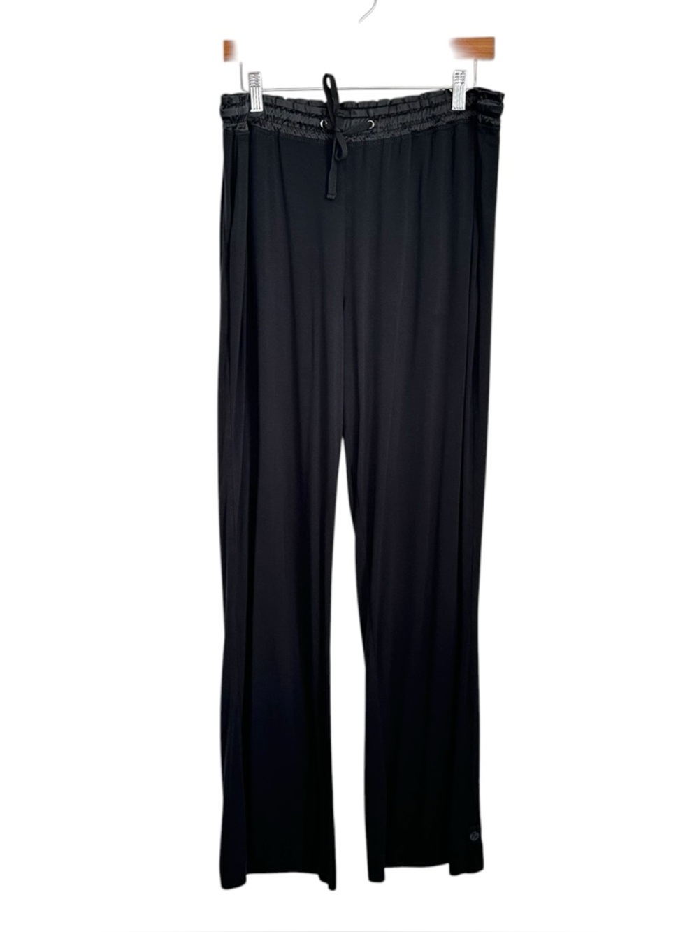 Faceplant Dreams Women Bamboo Rayon Pajama Pants Large Black Drawstring Lounge